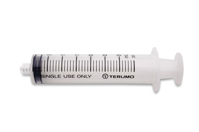 Eccentric Luer-Slip Tip Three-Part Syringe