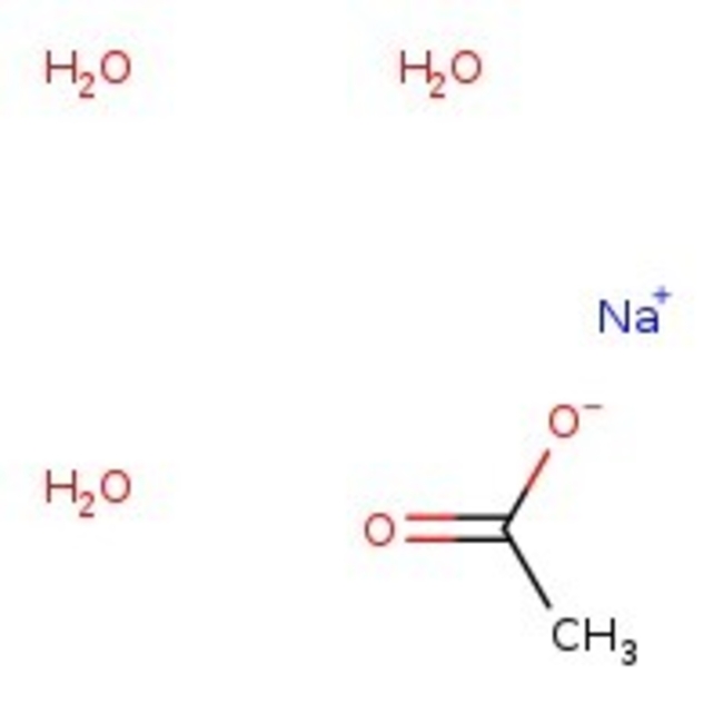 Acetic acid, sodium salt trihydrate, 99+%, for biochemistry
