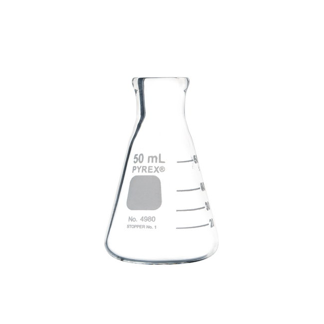 PYREX&trade; Narrow Mouth Heavy-Duty Glass Erlenmeyer Flask