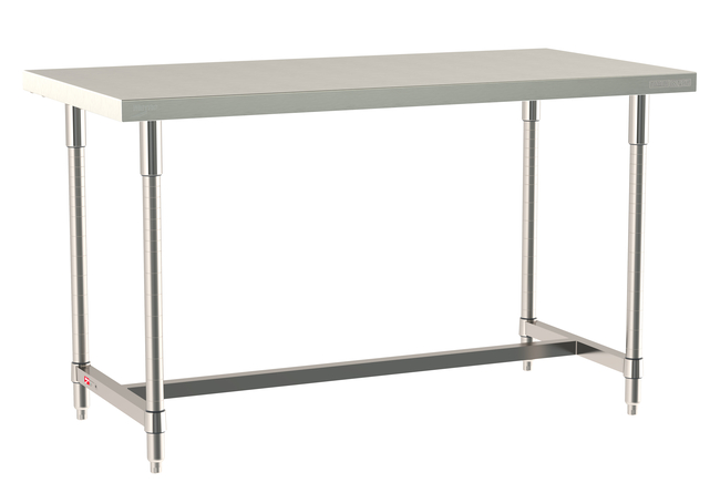 TableWorx Performance Work Table with Backsplash, Type 304 Stainless Steel