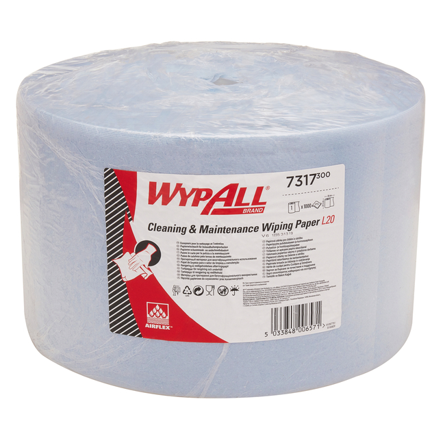 WypAll&trade; L20 General Clean&trade; Medium Duty Wipes BL 7317, Extra Long Jumbo Roll