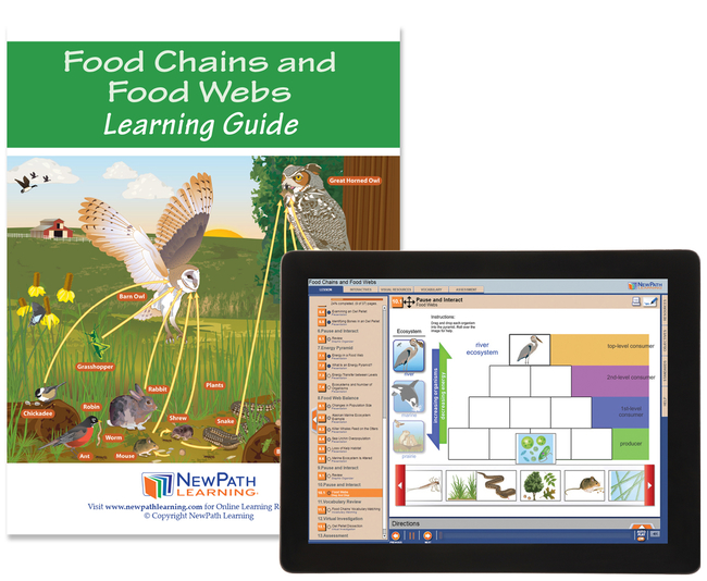 Food Chains and Food Webs Student Learning Guide with Online Lesson