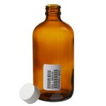 I-Chem&trade; Boston Round Narrow-Mouth Amber Glass Bottles with Closure