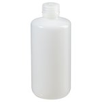 Nalgene&trade; Narrow-Mouth Natural HDPE Packaging Bottles with Closure: Bulk Pack