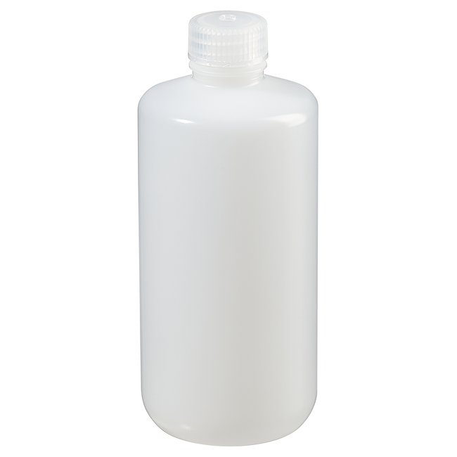Nalgene&trade; Narrow-Mouth Natural HDPE Packaging Bottles with Closure: Bulk Pack