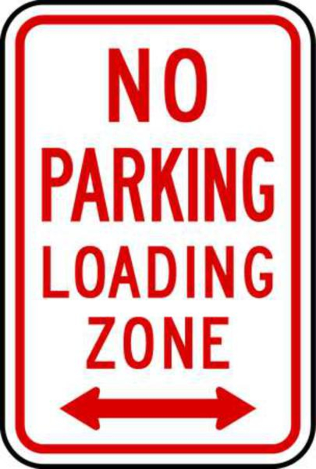 Eco Parking Sign, No Parking Loading Zone Double Arrow