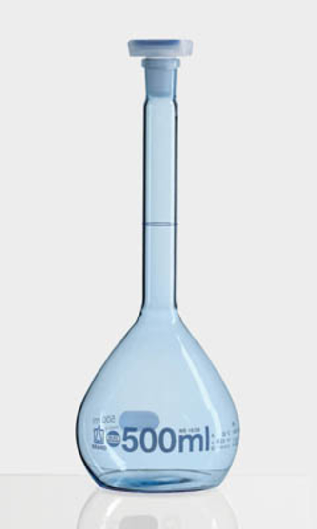 Blaubrand&trade; PURprotect&trade; Coated Borosilicate Glass Class A Volumetric Flask