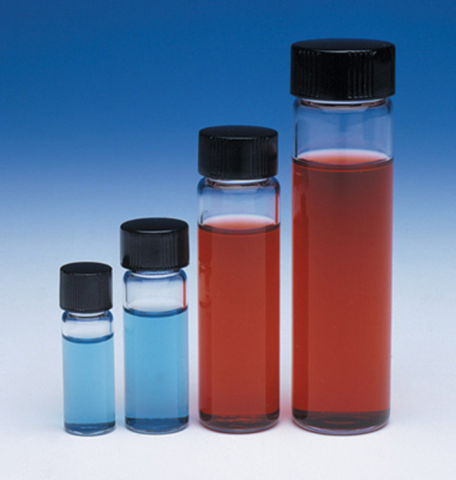 Class A Clear Glass Threaded Vials with Caps, PTFE-faced White 14B Rubber Liner