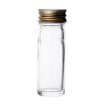 Clear Moulded Glass Vials, with Fitted Screw Caps