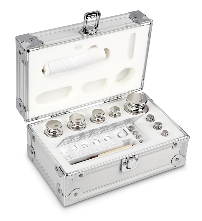 OIML Class E1 Weight Set, Aluminum Case