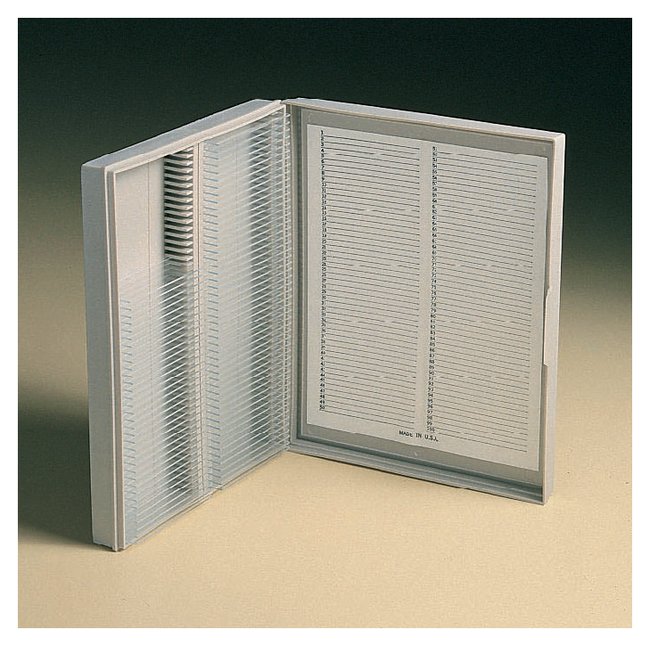 Microscope Slide Boxes with Numbered Slots