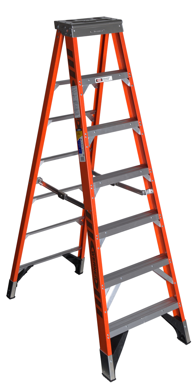 Type IAA Fiberglass Step Ladder with EDGE Bracing System