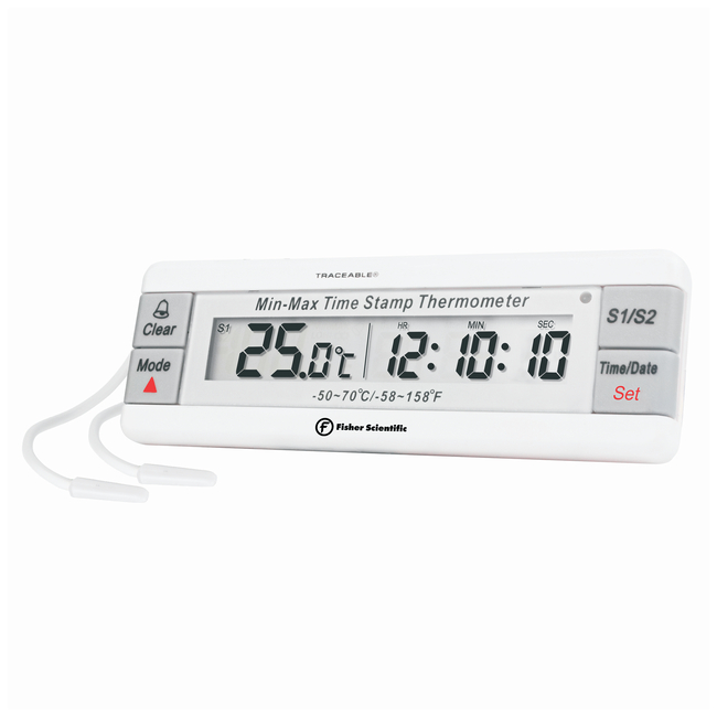 Traceable&trade; Dual Thermometer with Min/Max and Time/Date