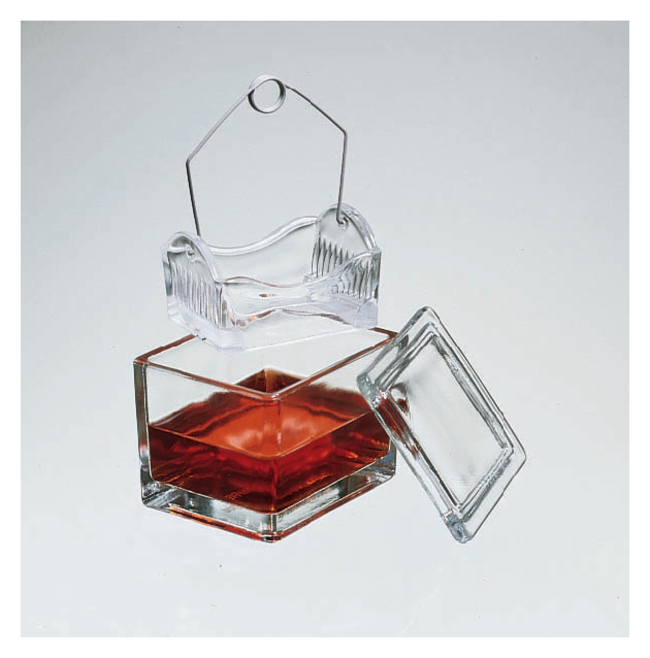 Wheaton&trade; Glass 20-Slide Staining Dish with Removable Rack