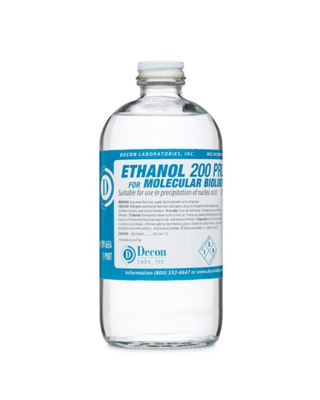 Ethanol, 200 proof, Molecular Biology Grade, Decon&trade; Labs