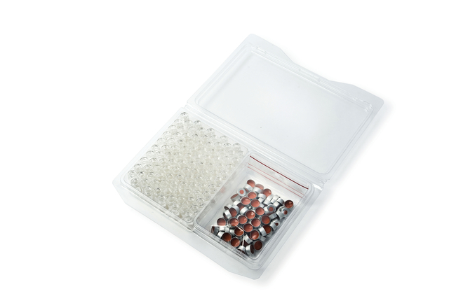 11 mm Non-Assembled Clear Crimp Top &amp; Snap-It Autosampler Vial Kits