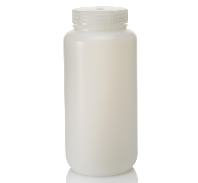 Nalgene&trade; Wide-Mouth HDPE Economy Bottles with Closure: Bulk Pack